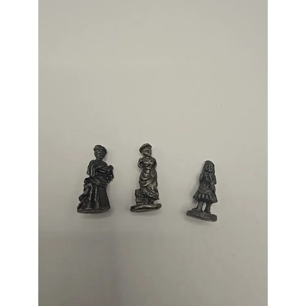 Miniature Lead Figurine Pewter‎ Metal People - Lot of 3 - Vintage IRS 95